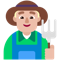 Man Farmer- Medium-Light Skin Tone emoji on Microsoft